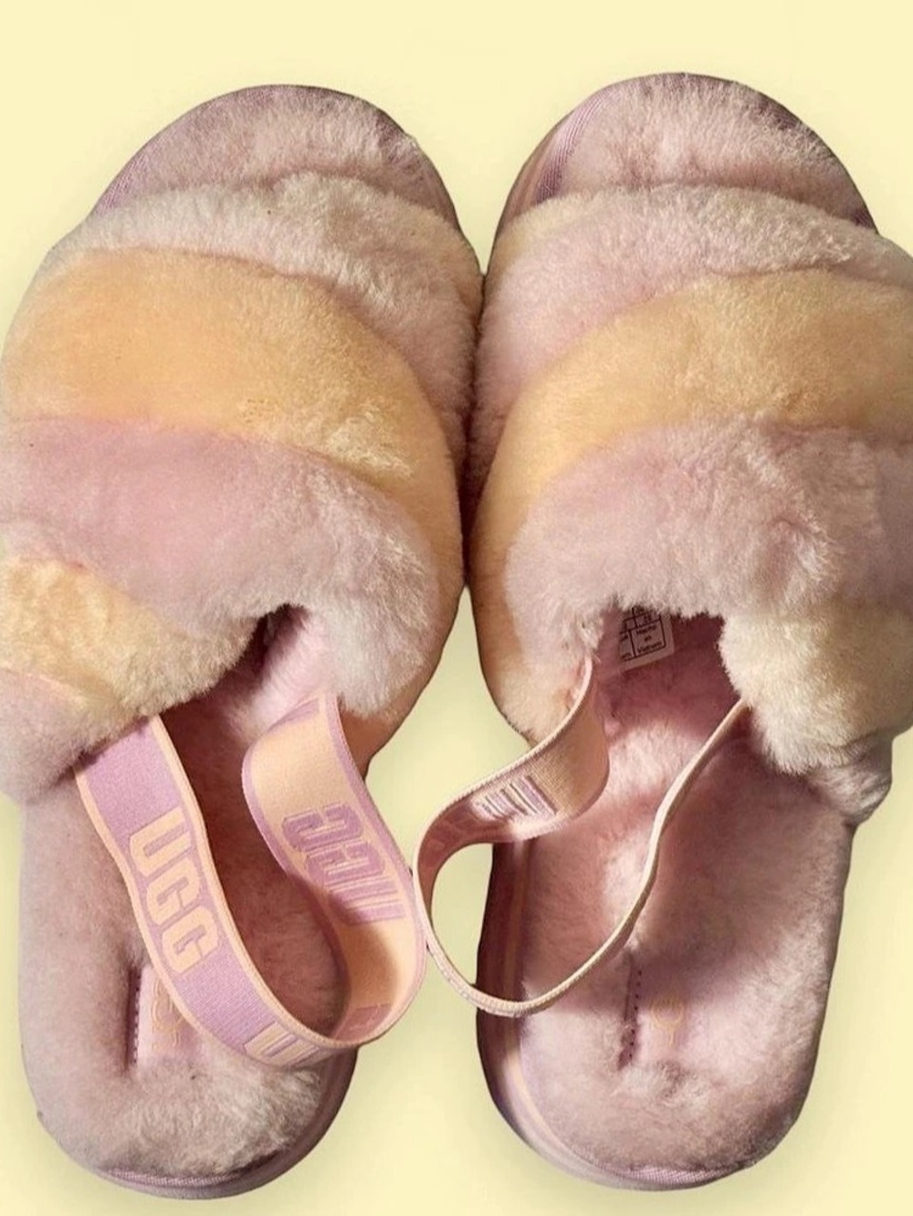 UGG Disco Cross Slide Color Block Platform Slides Size 11